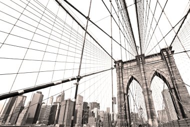 Картина, постер, плакат, фотообои "манхэттенский мост, нью-йорк. сша
. архитектур природа", артикул 17409395