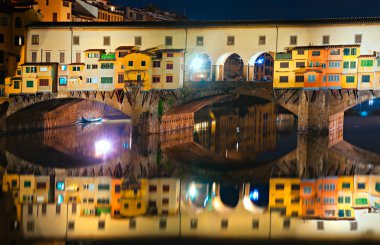 Ponte Vecchio at night, Florence. clipart