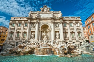 ünlü trevi Çeşmesi, Roma, İtalya.