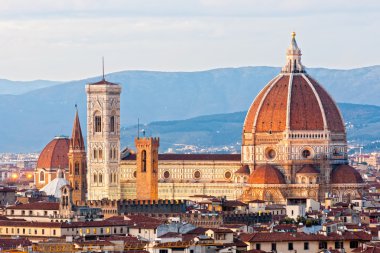 Florence, duomo ve giotto çan kulesi manzarası