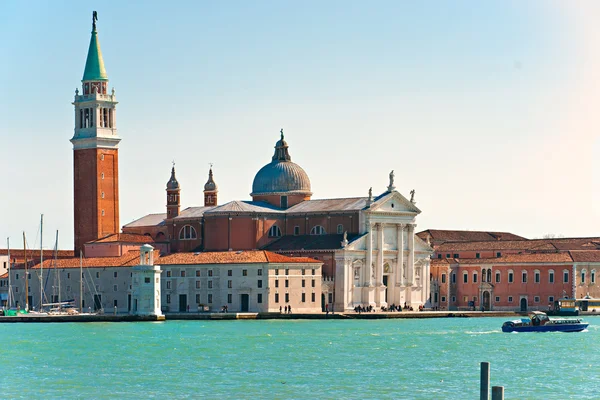 Grand canal v západu slunce, Benátky, Itálie. — Stock fotografie