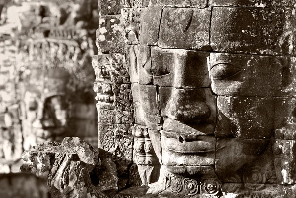 Bayon twarze, angkor thom, Kambodża. — Zdjęcie stockowe