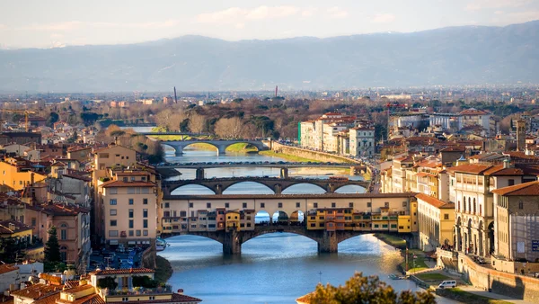 Panoramatický pohled na Florencii. — Stock fotografie