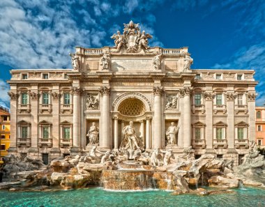 The Famous Trevi Fountain , Rome, Italy. clipart