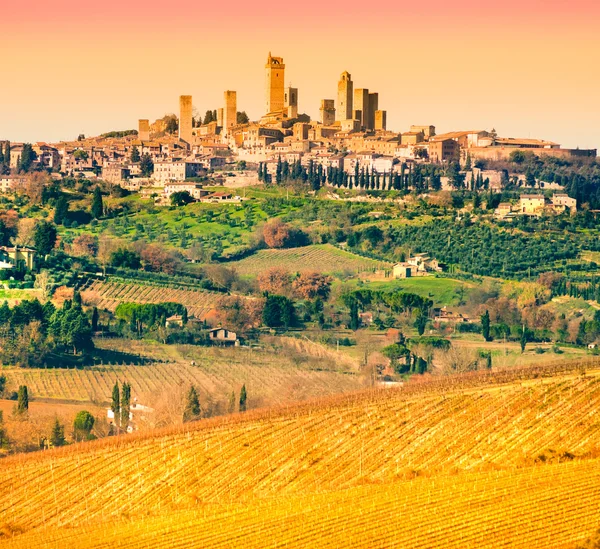Vista de San Gimignano, Toscana, Itália . — Fotografia de Stock