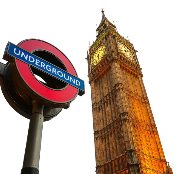 Ondergrondse westminster (metrostation) — Stockfoto