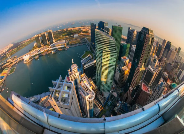 Singapore city skyline at sunset. — Stock Photo, Image