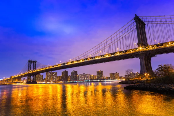 Manhattan bridge, new york city. Verenigde Staten. — Stockfoto