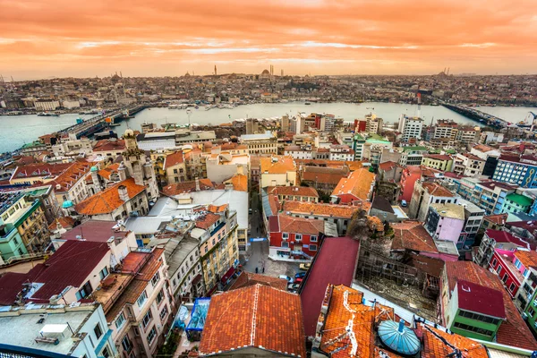 Istanbul view from Galata tower, Istanbul, Turkey. — Stock Photo, Image