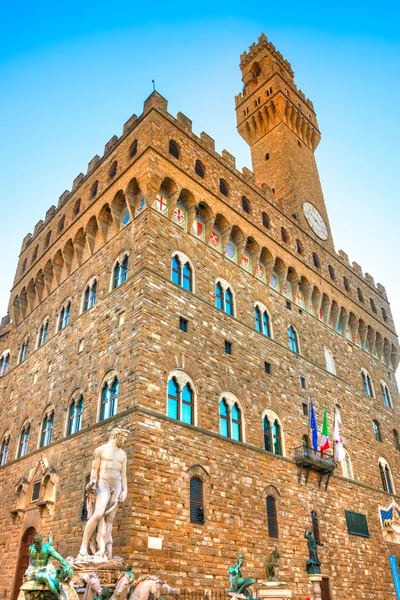 Florence, Palazzo Vecchio, piazza della Signoria. — Stock Photo, Image
