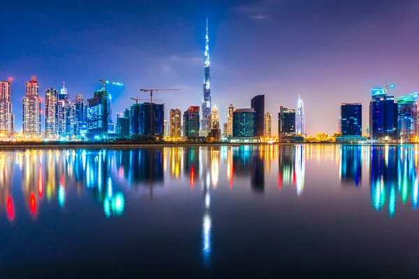 Dubai skyline, Emirados Árabes Unidos — Fotografia de Stock