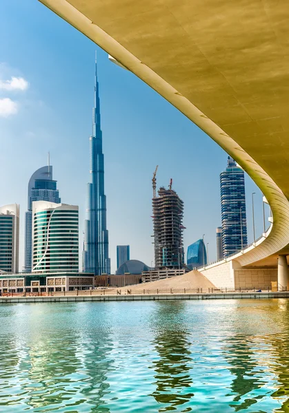 Dubai skyline, Emirados Árabes Unidos — Fotografia de Stock