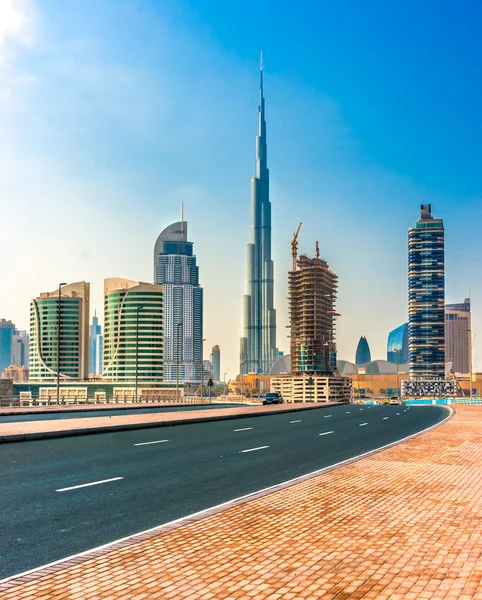 Dubai skyline, Emirados Árabes Unidos — Fotografia de Stock