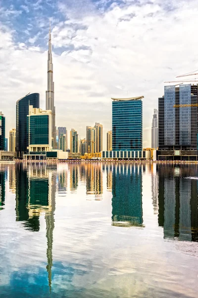 Dubai skyline, Emirados Árabes Unidos — Fotografia de Stock