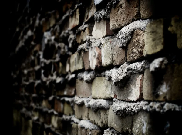 Dettaglio del vecchio muro di mattoni — Foto Stock