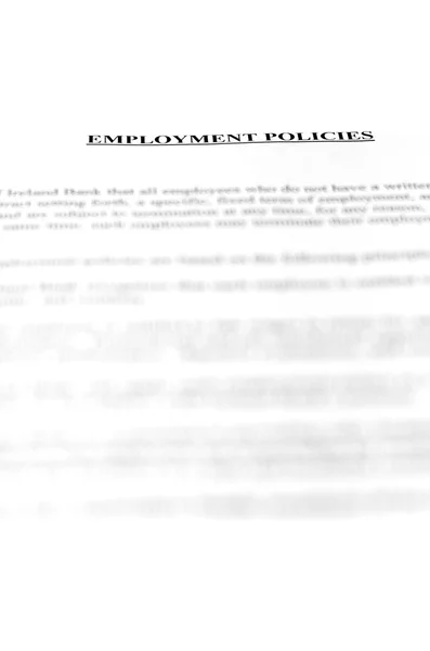 Werkgelegenheid document — Stockfoto
