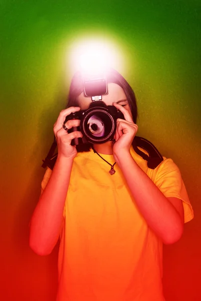 Girl Photographer — Stock Photo, Image