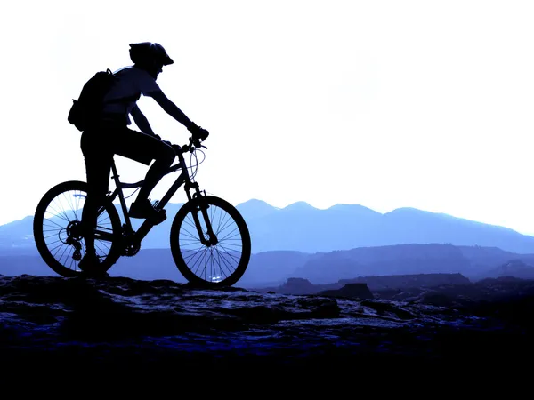 Mountainbiken — Stockfoto