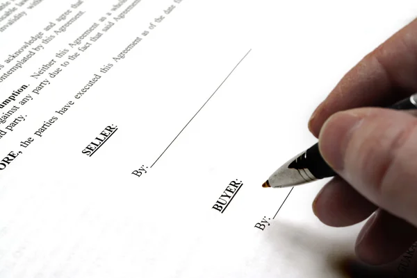 Signing Contract — Stock Photo, Image