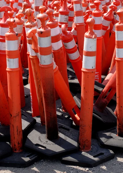 Cones de aviso de estrada — Fotografia de Stock