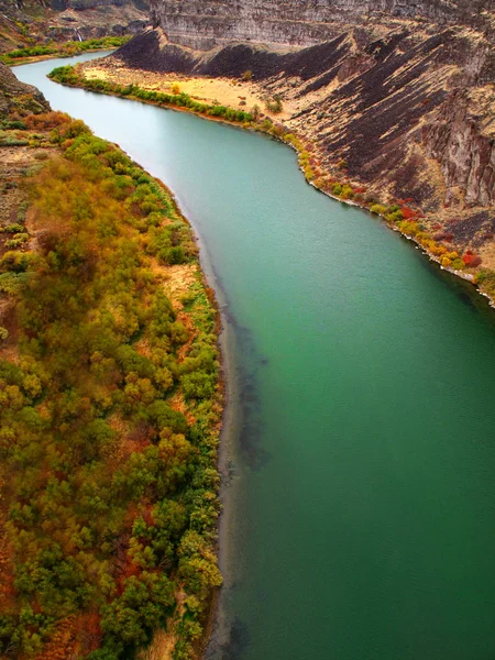 Canyon River with Fall Trees — Stock Photo, Image