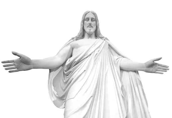 Statue de Jésus Isoler sur blanc — Photo