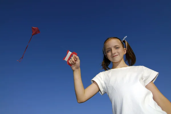 Flying a Kite — Stock Photo, Image