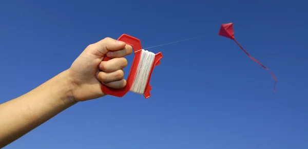 Vliegen een vlieger — Stockfoto