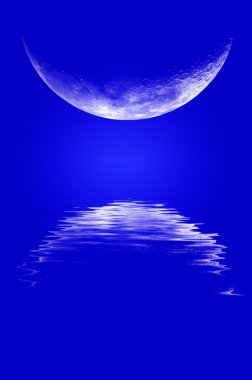 Moonrise Reflection clipart