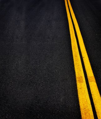 Road with Yellow Lines clipart
