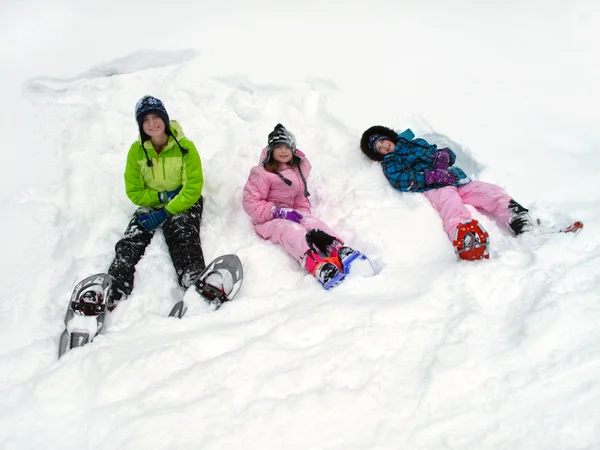 Snowshoeing in Winter — Stock Photo, Image