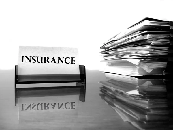 Insurance Card and Files — Stock Photo, Image