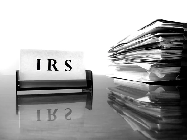 IRS kaart met fiscale bestanden — Stockfoto