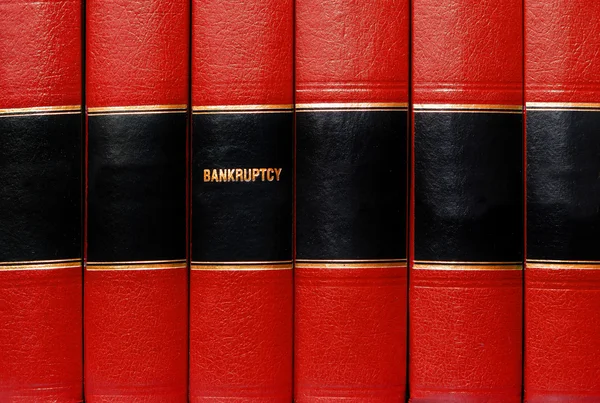 Böcker om konkurs — Stockfoto
