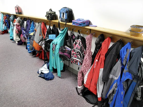 Coat Rack in School — Stock Photo, Image