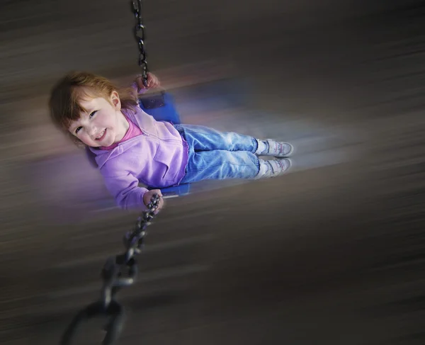 Little Girl Playing at Park — Stock Photo, Image