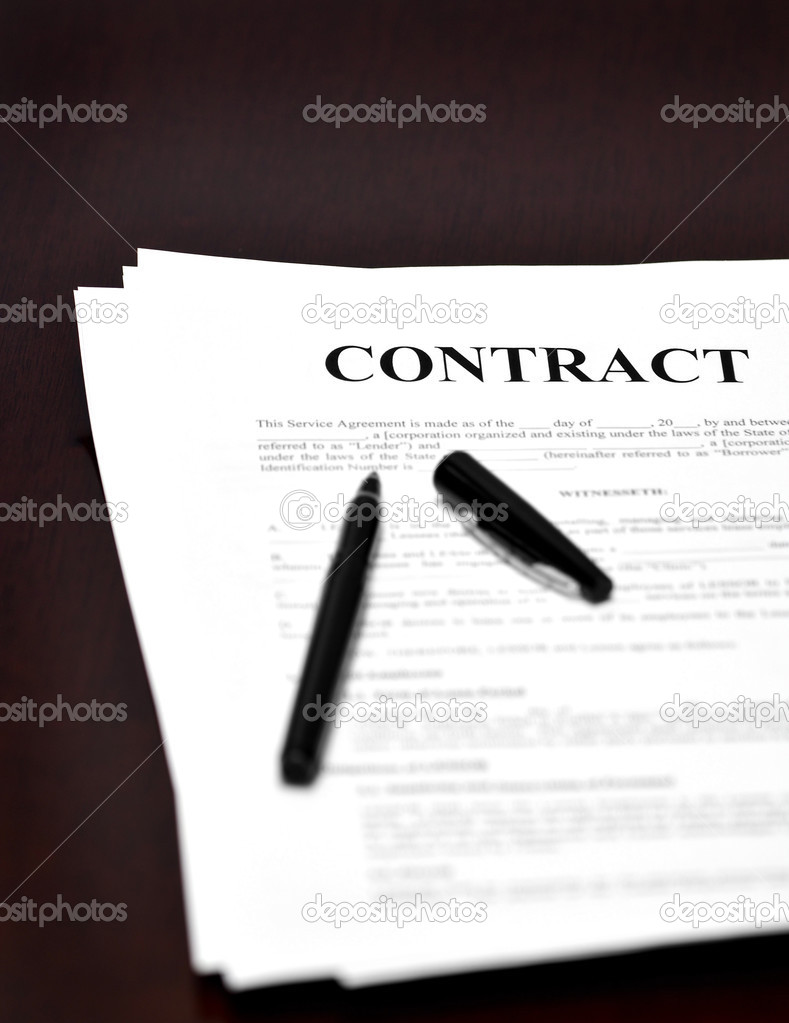 Contract on Desk