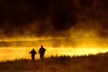 sinek balıkçılar madison nehir yellowstone Milli Parkı