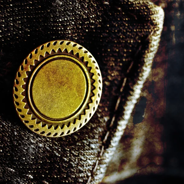 Eski kot pantolon düğmesi — Stok fotoğraf