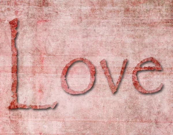 Textured Paper of the Word Love — Stock Photo, Image