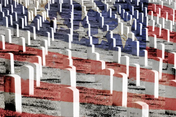 Cementerio de Arlington con lápidas — Foto de Stock