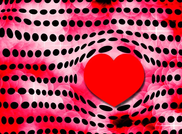 Bubble Heart and Polka Dots — Stock Photo, Image
