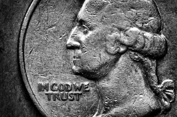 Munt van zilveren Amerikaans geld — Stockfoto