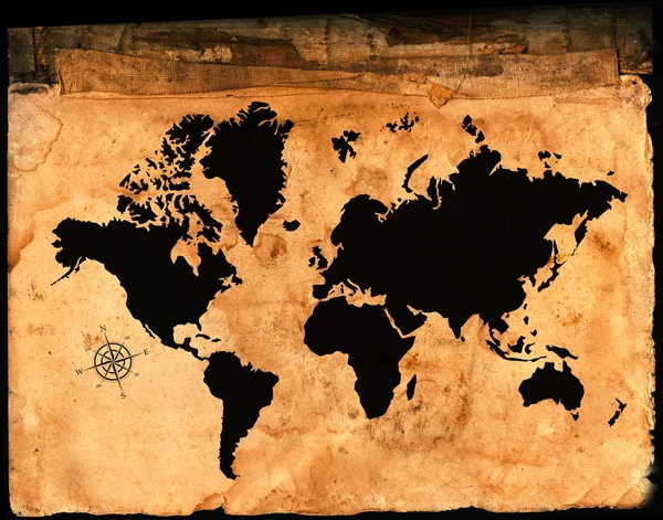 Antyczna mapa świata — Zdjęcie stockowe
