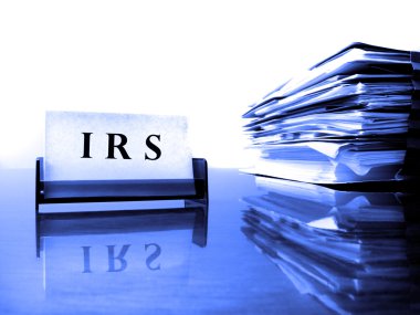 IRS Card with Tax Files clipart