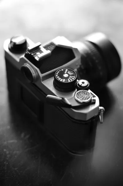 Régi kamera és a lencse, fotózás — Stock Fotó