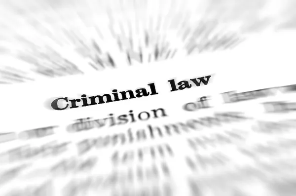 Definition of Criminal Law — Stock Photo, Image