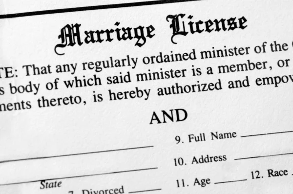 Marriage License — Stock Photo, Image