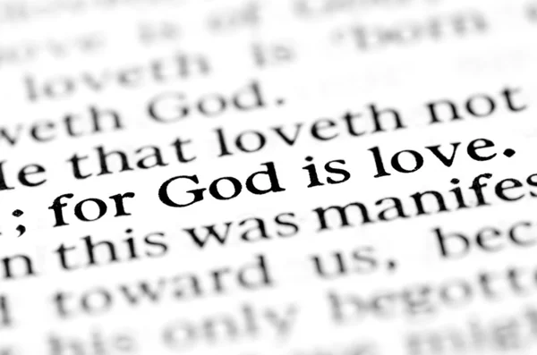 God is Love Scripture in Bible — Stock Photo, Image