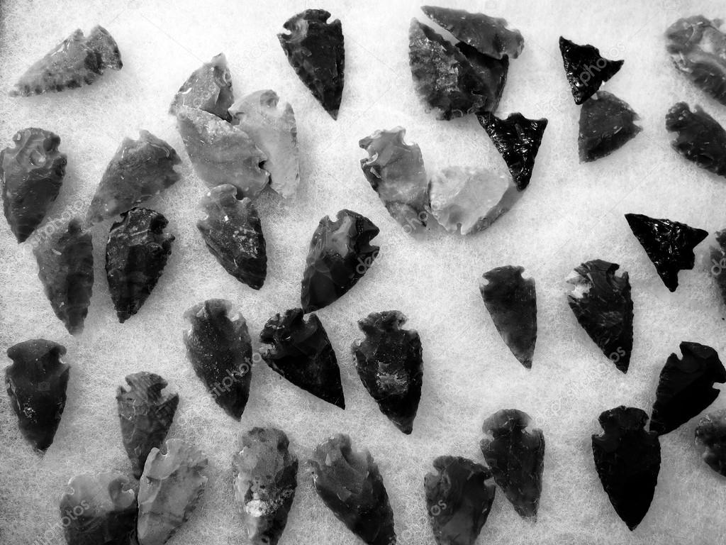 Stone Arrowheads Representing Ancient History
